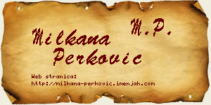Milkana Perković vizit kartica